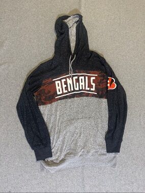 NFL Cincinnati Bengals Men's L Pullover Hoodie - Black, Gray, Orange